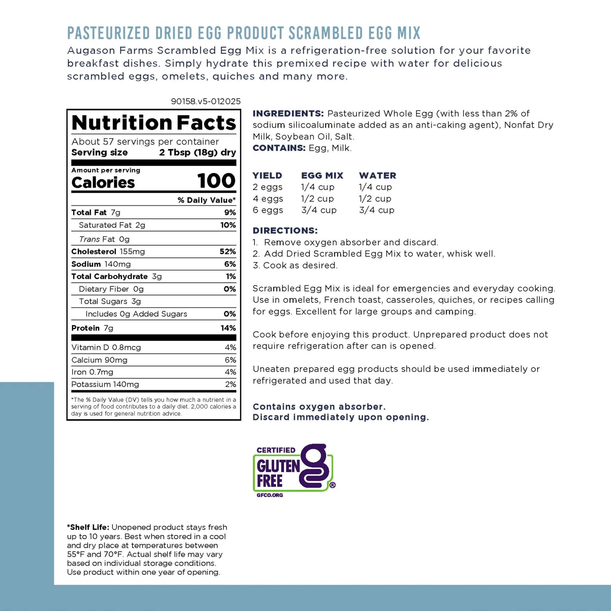 Pasteurized Scrambled Egg Mix Can, 57 Servings - Image 3