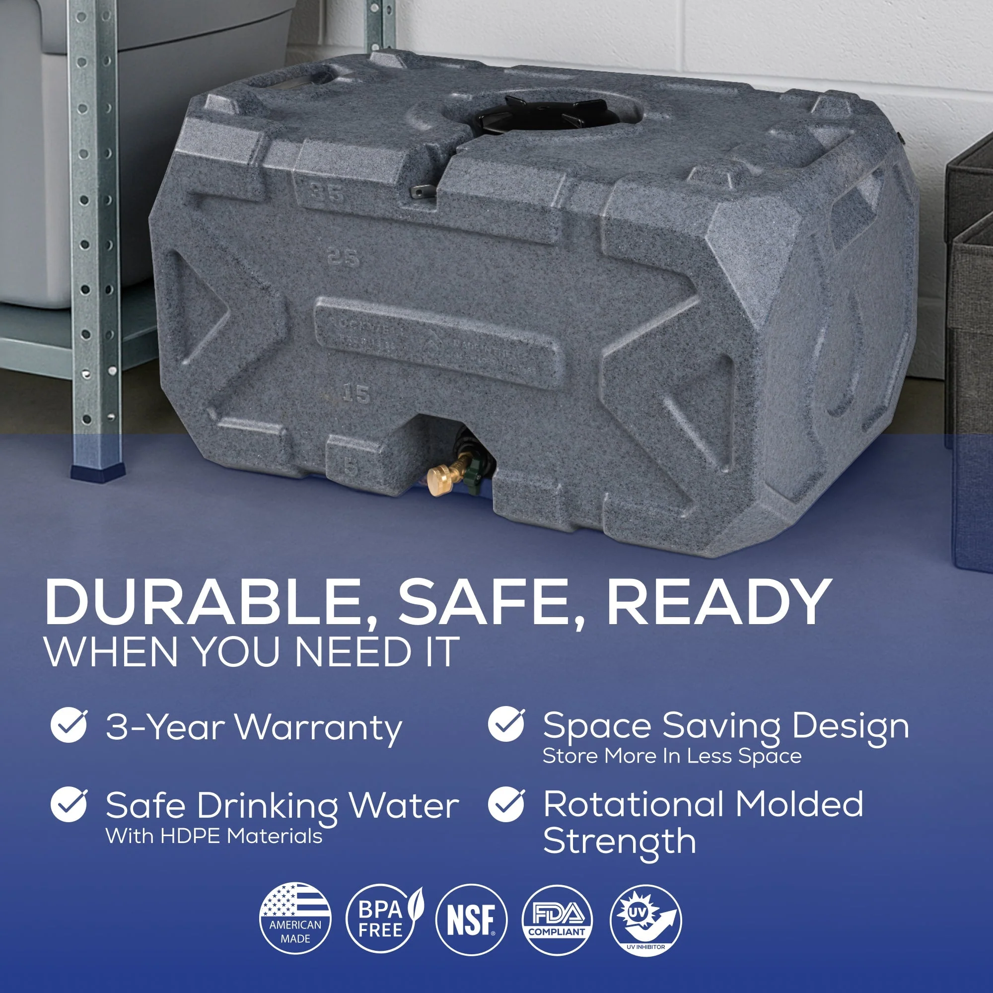 The Ultimate Emergency Starter Kit - 35 Gallon Water Tank & 1-Person 30-Day Emergency Food Supply Kit - Image 4