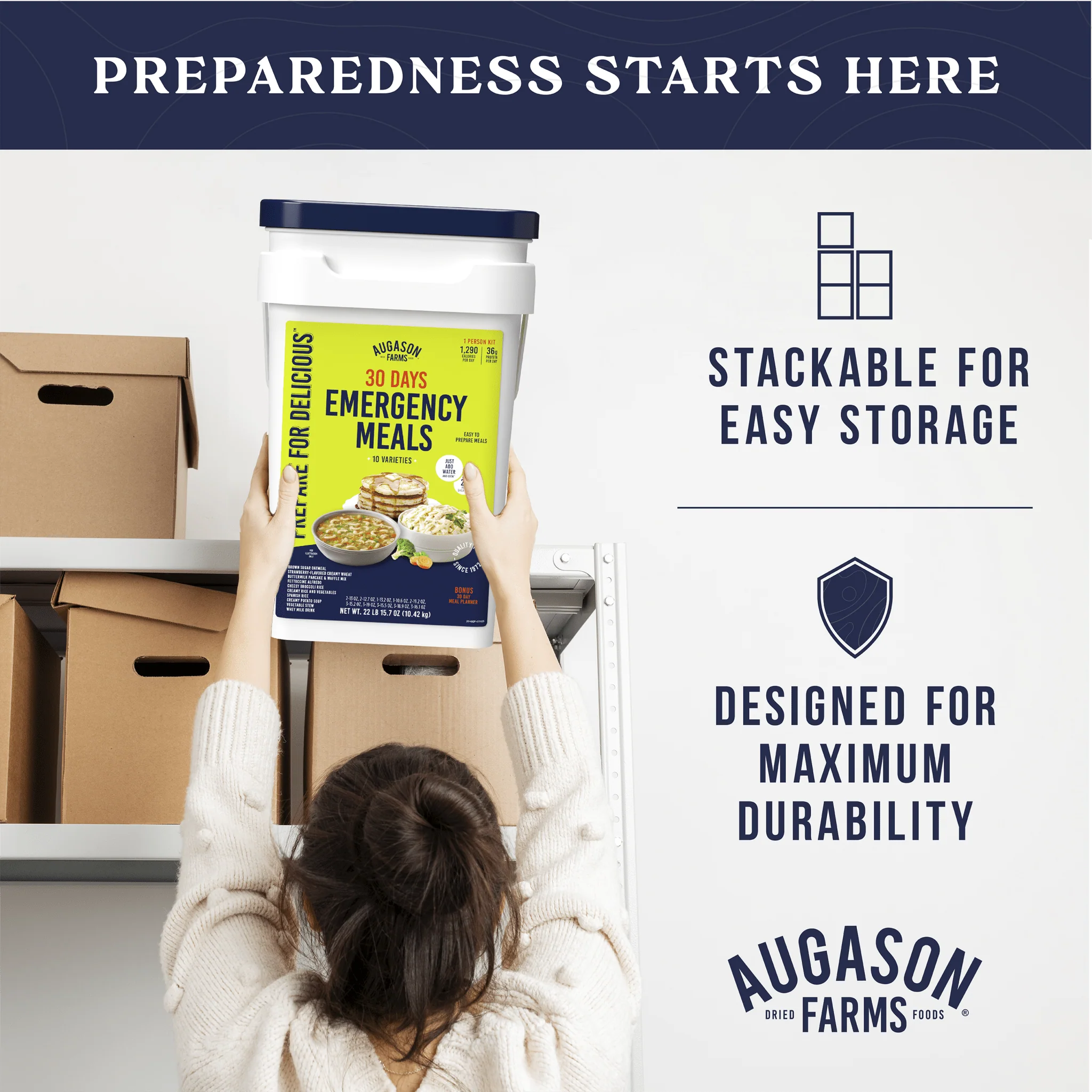 The Ultimate Emergency Starter Kit - 35 Gallon Water Tank & 1-Person 30-Day Emergency Food Supply Kit - Image 7